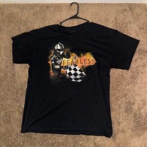 Black Graphic T-Shirt with Fearless Design